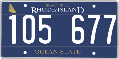 RI license plate 105677