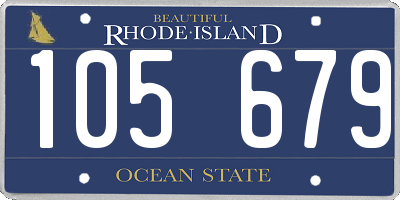 RI license plate 105679