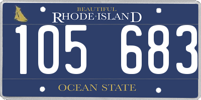 RI license plate 105683