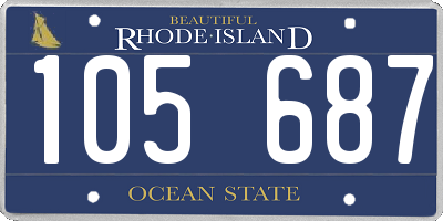 RI license plate 105687