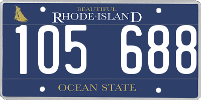 RI license plate 105688