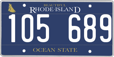 RI license plate 105689
