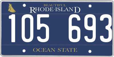 RI license plate 105693