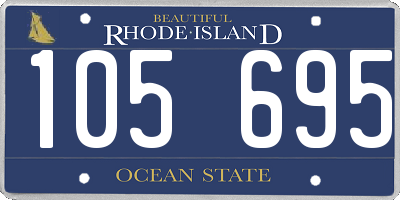 RI license plate 105695