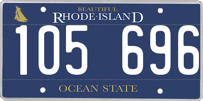 RI license plate 105696