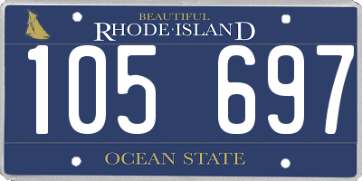 RI license plate 105697