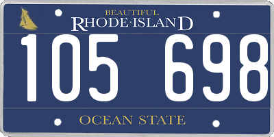 RI license plate 105698