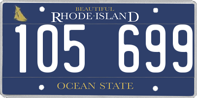 RI license plate 105699