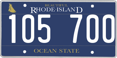 RI license plate 105700