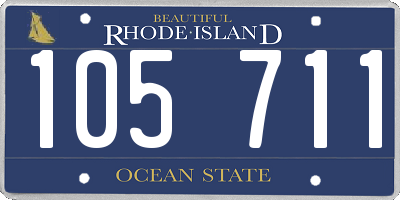 RI license plate 105711