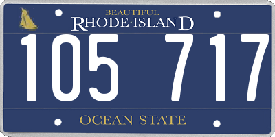 RI license plate 105717