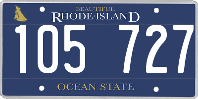 RI license plate 105727