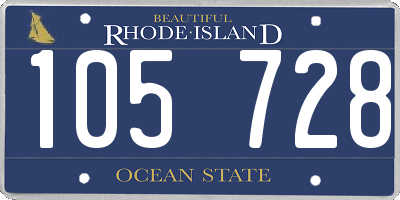 RI license plate 105728