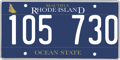 RI license plate 105730