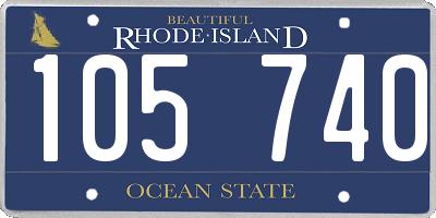 RI license plate 105740