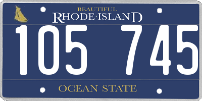 RI license plate 105745
