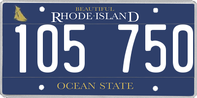 RI license plate 105750