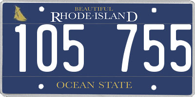 RI license plate 105755