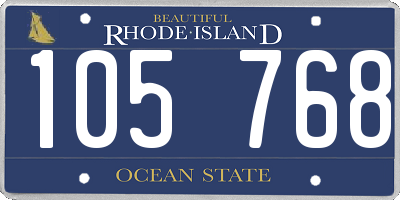RI license plate 105768