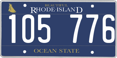 RI license plate 105776