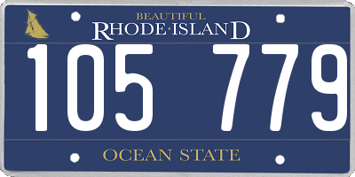 RI license plate 105779