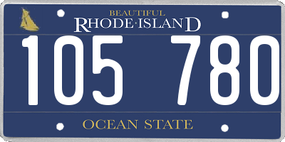 RI license plate 105780