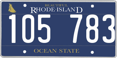 RI license plate 105783