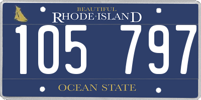 RI license plate 105797