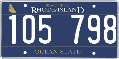 RI license plate 105798