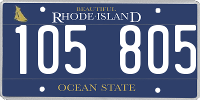 RI license plate 105805