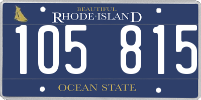 RI license plate 105815