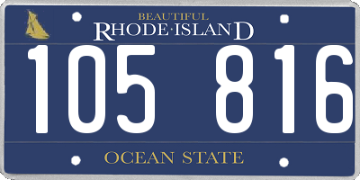 RI license plate 105816