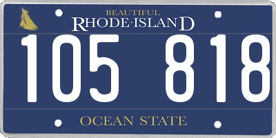 RI license plate 105818