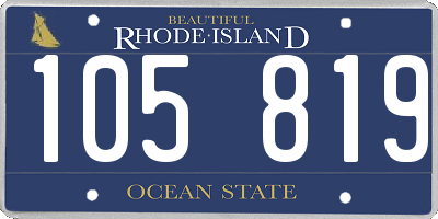RI license plate 105819
