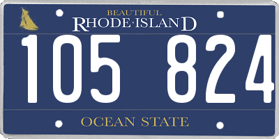 RI license plate 105824