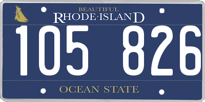 RI license plate 105826