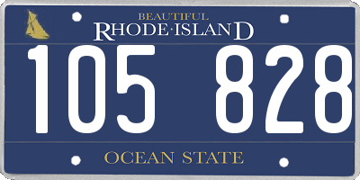 RI license plate 105828