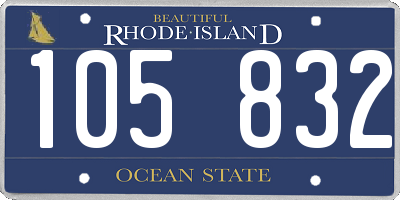 RI license plate 105832