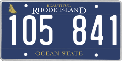 RI license plate 105841