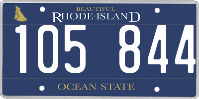 RI license plate 105844