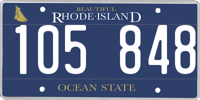 RI license plate 105848