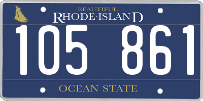 RI license plate 105861