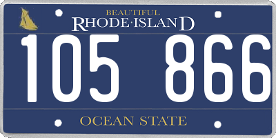 RI license plate 105866