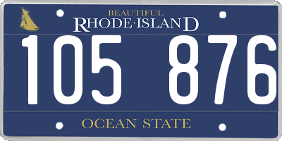 RI license plate 105876