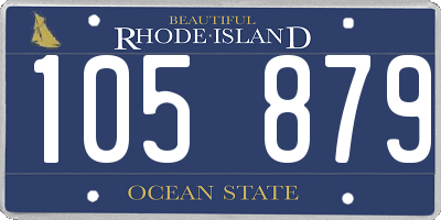 RI license plate 105879