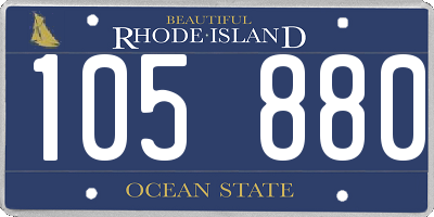 RI license plate 105880