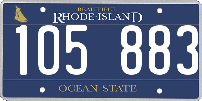 RI license plate 105883