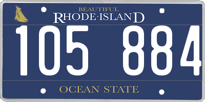 RI license plate 105884