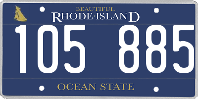 RI license plate 105885
