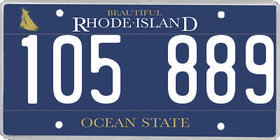 RI license plate 105889